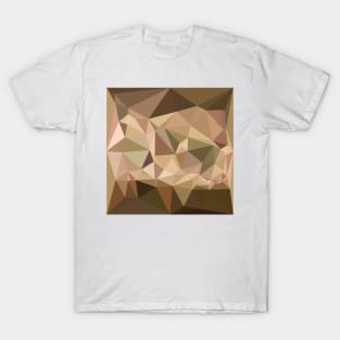 Burlywood Abstract Low Polygon Background T-Shirt